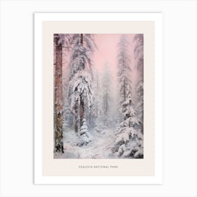 Dreamy Winter National Park Poster  Sequoia National Park United States 1 Art Print