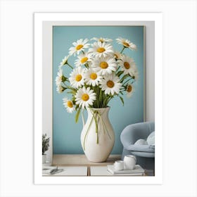 Daisies In A Vase Art Print