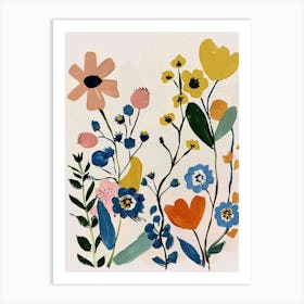 Painted Florals Babys Breath 1 Art Print