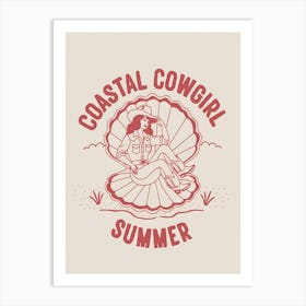 Coastal Cowgirl Summer Art Print