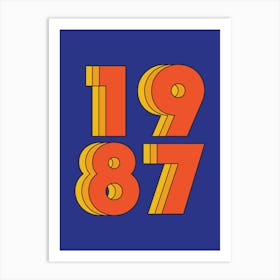 80s Retro - 1987 Art Print