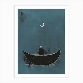 Man In A Boat 7 Art Print