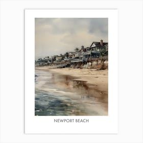 Newport Beach Watercolor 4travel Poster Art Print