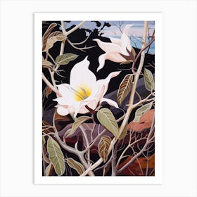 Moonflower 3 Flower Painting Art Print