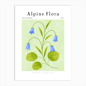 Alpine Flora Fairy Thimble Art Print