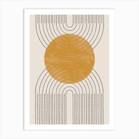 Yellow, Gold Sun Art Print