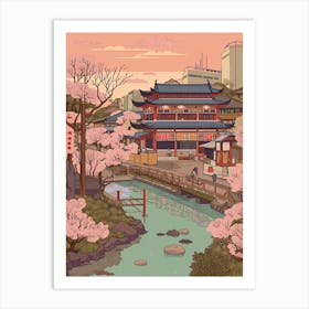 Nagoya Travel Illustration 3 Art Print