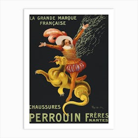 Perrouin Frères Shoes, Nantes The Great French Brand, Leonetto Cappiello Art Print