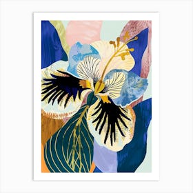 Colourful Flower Illustration Wild Pansy 1 Art Print