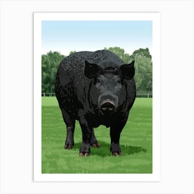 Black Pig Art Print