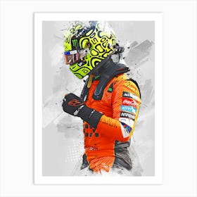 Lando Norris Graffiti Drawing Art Print