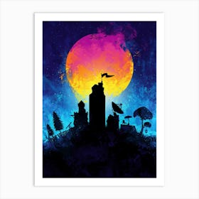 Fortnite City Silhouette Art Print