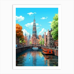 Amsterdam Pixel Art 4 Art Print