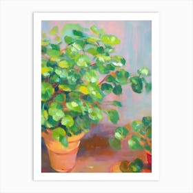 Pilea Impressionist Painting Plant Art Print