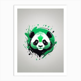 Green Panda Art Print