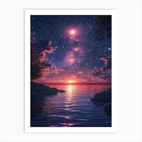 Starry Night Sky 26 Art Print