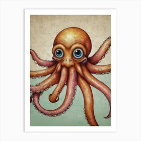 Octopus Canvas Print Art Print