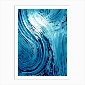 Abstract Blue Painting Art Print