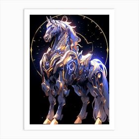 Futuristic Horse 3 Art Print