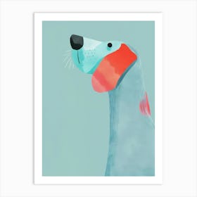 Dog With Red Nose Art Print