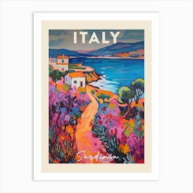 Sardinia Italy 4 Fauvist Painting Travel Poster Art Print