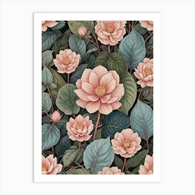 Pink Floral Art Print