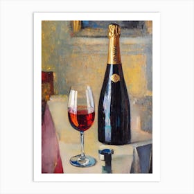 Australian Sparkling Wine 1 Oil Painting Cocktail Poster Art Print