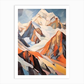 Vinson Massif Antarctica 3 Mountain Painting Art Print