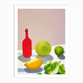 Lettuce Tablescape vegetable Art Print