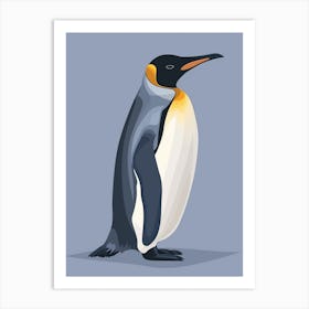 King Penguin Signy Island Minimalist Illustration 2 Art Print
