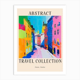 Abstract Travel Collection Poster Vienna Austria 5 Art Print