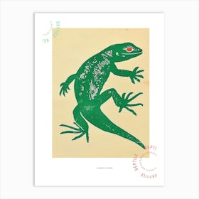 Forest Green Skinks Lizard Bold Block Colour 3 Poster Art Print