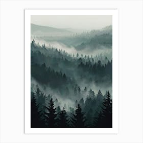 Misty Forest Art Print