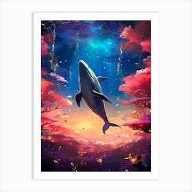 Dolphin In The Ocean Art Print