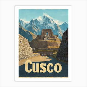 Aihrgdesign A Vintage Travel Poster Of Cusco 1 Art Print