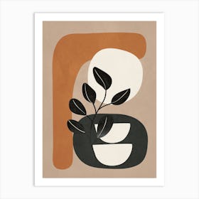 Modern Abstract Minimal Shapes Branches Art 9 Art Print