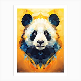 Panda Art In Geometric Abstraction Style 2 Art Print