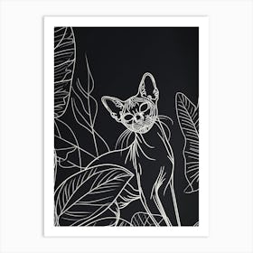 Tonkinese Cat Minimalist Illustration 3 Art Print