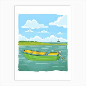 Boat In The Sea 1 Art Print