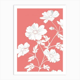 White Cosmos Art Print