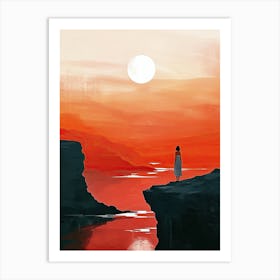 Sunset, Minimalism 5 Art Print