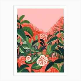 Boho Plant Painting Hoya Kerrii Art Print