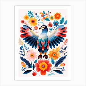 Scandinavian Bird Illustration Eagle 1 Art Print