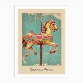 Carousel Vintage Poster 1 Art Print