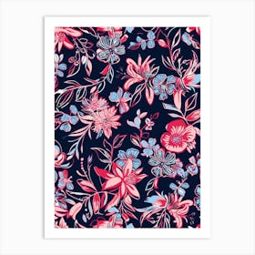 Flower Parade London Fabrics Floral Pattern 2 Art Print