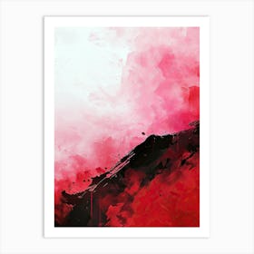 Abstract Red Painting, Minimalism Art Print