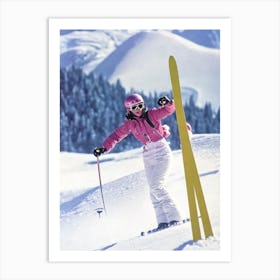 Jackson Hole, Usa Glamour Ski Skiing Poster Art Print