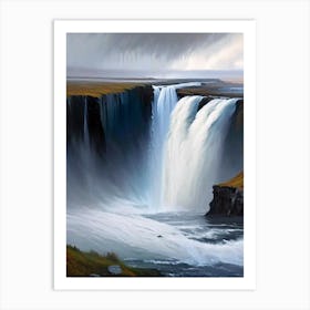 Dettifoss, Iceland Peaceful Oil Art  Art Print