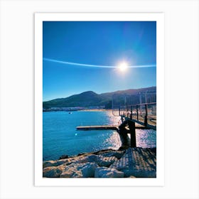 Pier In The Sun Art Print