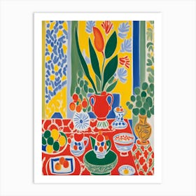 Table Setting Matisse Style 1 Art Print